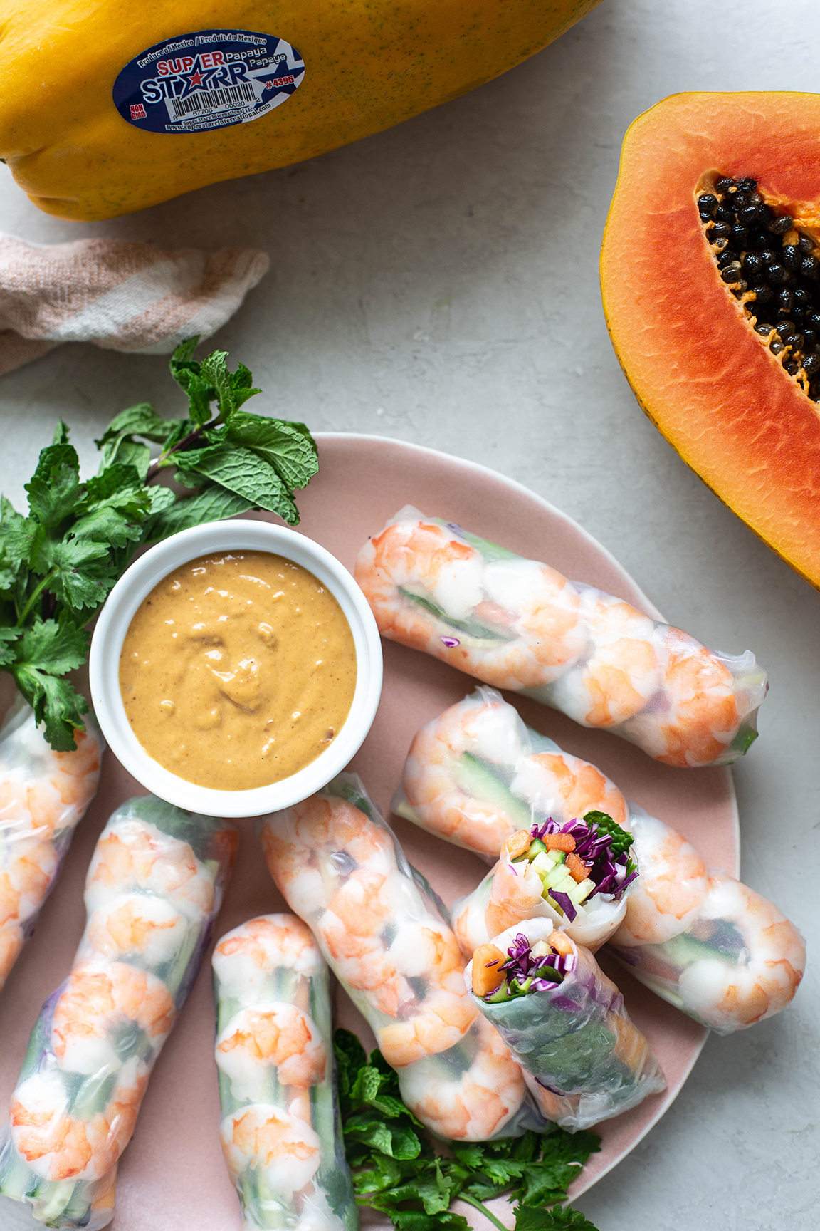 Papaya Shrimp Spring Rolls - Super Starr International