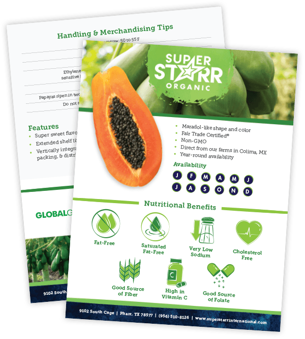 Super Store Organic Papaya Sell Sheet